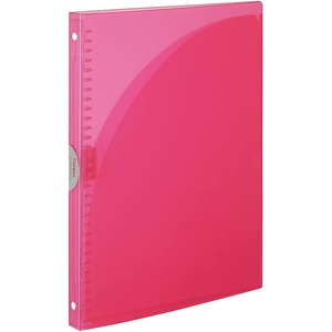 Kokuyo Campus Slide Binder, Adapt Slim, Double Pockets, B5, 26 Holes, Up to 65 Sheets, Pink, Japan Import (RU-AP711P)(Pink)