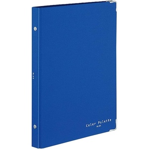 Kokuyo Color Palette Metal Round Ring Binder, A5-S, 20 Holes, Up to 100 Sheets, 5 Colorful Tab Dividers, Middle Vertical Type, Black (RU-105-1)(Blue)