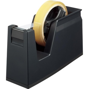 Kokuyo Desktop Tape Dispenser, Black, Non-Skid Tape Roll Dispenser Refillable Blade, Perfect for Office Home School (Tape not Included), 1 Dispenser/Pack, Japan Import (T-SM100D)(T-SM100D)