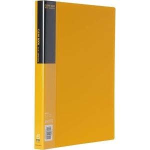 Kokuyo File, Clear Book, Display Book, Presentation Binder with Plastic Sleeves 40-Pocket Bound, Art Portfolio Folder, Sheet Protector for Artwork and Document, A4, Yellow, Japan Import (RA-B40Y)(Yellow)