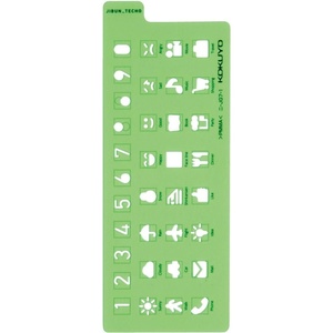 Kokuyo JIBUN_TECHO Goods, Template Stencil, Icon Version, Shared Size, Green, Japan Import (NI-JG7-1)(Icon)