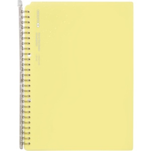 Kokuyo Me Campus Smart Ring Binders, B5 Moon Lime Binder Notebooks, Up to 60 Sheets 26 Holes Slim Binder Folder with 10 Extra Campus Sarasara Loose-leaf Paper for Work, Study and Journal, Japan Import(Moon Lime)