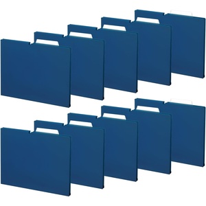 Kokuyo NEOS A4 File Folders, 1.2 Inches (30 mm) Depth, 3 Side Binding PP Type with A Customizable Tab, 10 Pack of Navy, Japan Import (A4P-NEF30DBX10)(Navy)