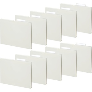Kokuyo NEOS A4 File Folders, 1.2 Inches (30 mm) Depth, 3 Side Binding PP Type with A Customizable Tab, 10 Pack of Navy, Japan Import (A4P-NEF30DBX10)(Off White)