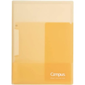Kokuyo Portfolio Folder with Pockets Folder for Paper Organization, Heavy Duty Pocket Fits US Letter & A4，Dual-Purpose Clip & Pocket Design (FU-CE755M)(Yellow)