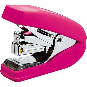Kokuyo Power Latch Kiss Stapler, Racchikisu, Flat Type, No. 10 Staple, Binding Up to 32 Sheets, Pink, Japan Import (SL-MF55-02P)