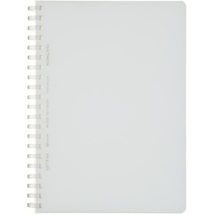 Kokuyo Spiral Dotted Notebook, 8.3” x 5.8” Business Journal A5 Soft Ring Notebooks with 5mm Dot Grid, 80 Perforated Sheets, Clear 1 Subject Notebook, Note Taking for Work. Japan Import(SU-SV538WT-T)(B6)