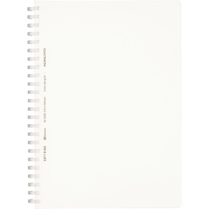 Kokuyo Spiral Dotted Notebook, 8.3” x 5.8” Business Journal A5 Soft Ring Notebooks with 5mm Dot Grid, 80 Perforated Sheets, Clear 1 Subject Notebook, Note Taking for Work. Japan Import(SU-SV538WT-T)(A5)