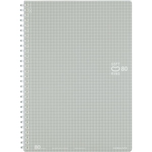 Kokuyo Spiral Graph Notebook, 10” x 7” Business Journal B5 Soft Ring Notebooks with 5mm Grid Ruled, 80 Perforated Sheets, Sliver 1 Subject Notebook, Note Taking for Work. Japan Import (SU-SV308S5-C)