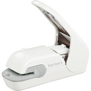 Kokuyo Stapleless Stapler, Harinacs Desktop & Handheld Staple-Free, Up to 5 Sheets No Staple Binding, Portable Compact Holeless Stapler, Red Pink, Japan Import (SLN-MPH105P)(Pale White)