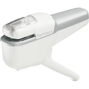 Kokuyo Stapleless Stapler, Harinacs Handheld Staple-Free, Up to 10 Sheets No Staple Binding, Portable Compact Holeless Stapler, Black, Japan Import (SLN-MSH110D)(Pale White)
