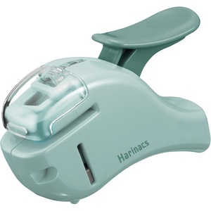 Kokuyo Stapleless Stapler, Harinacs Handheld Staple-Free, Up to 5 Sheets No Staple Binding, Portable Holeless Compact Alpha, Black, Japan Import (SLN-MSH305DB)(Green Blue)