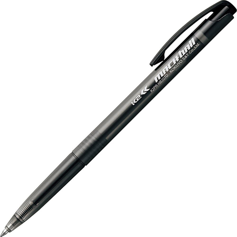 image:imageKOKUYO K2 Ballpoint Pens 10 Pack 07 mm Medium Point Black Ink Retractable Pens Ball Point Pen LowFriction OilBased for Writing Journaling Office amp School Supplies K2PRNB207DX10Black