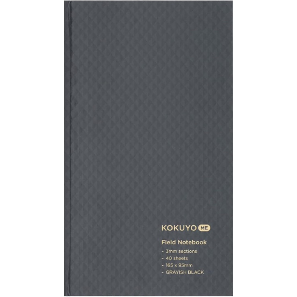 image:imageKOKUYO ME Field Notebook 3mm Grid Memo Book 63 x 36 Black Field Notes Pocket Journal Japan Imported KMEFNY1DMBlack