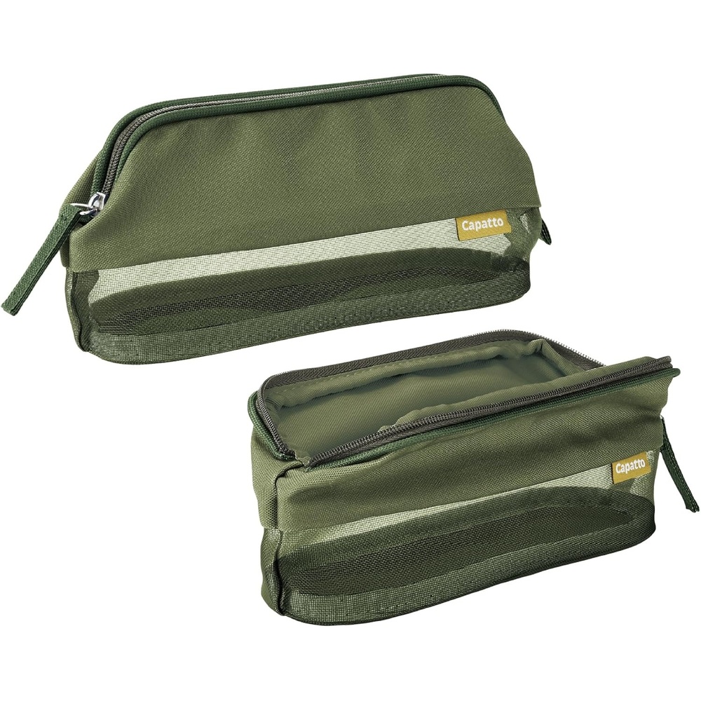 image:imageKOKUYO Mesh Pencil Holder Pouch Black FVBF151DGreen