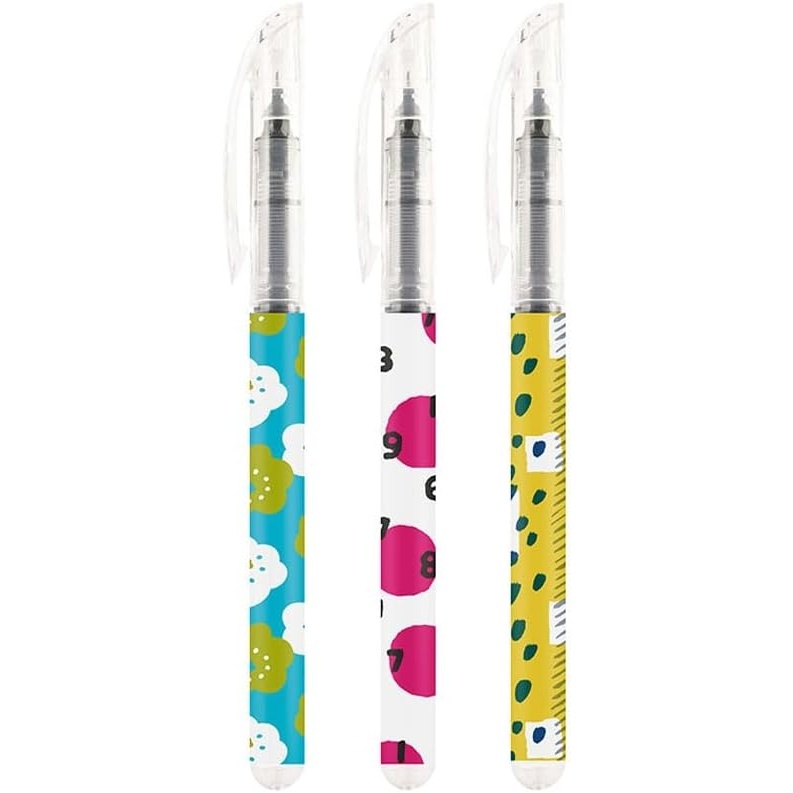 image:imageKOKUYO SOUSOU Rollerball Pens 3 Pack 05 mm Fine Point Quick Drying Black Liquid Ink Smooth Writing Pens for Journaling Note Taking Office and School Supplies WSGPR1X4015