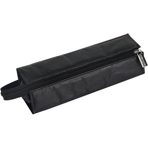 KOKUYO Square Pencil Holder, Water-resistant Tear-proof Lightweight Storage Box, Durable Synthetic Paper Material, Stationery Organizer for Desk, Grey(Black)