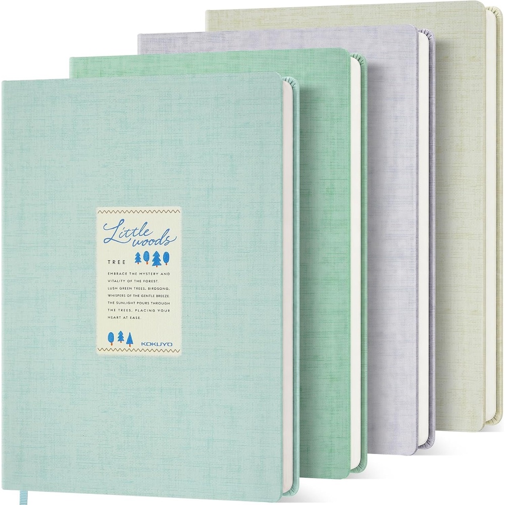 image:imageKOKUYO Lined Journal Notebook A5 Hardcover Notebook for Women in 8mm Ruled 100 Sheets Travel Journal in 55 x 8 Journaling Writing Work amp Office 70 GSM Japanese Smooth Paper Red4 Pastel Colors